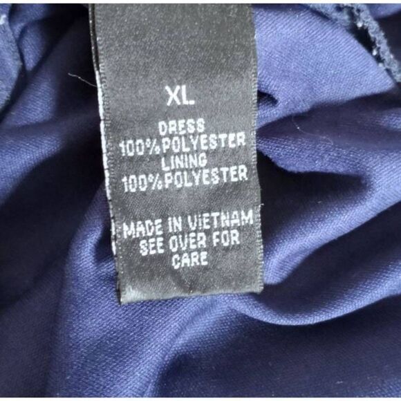 IZ BYER BLUE ZIP FRONT DRESS SZ.XL EUC. - Picture 6 of 7